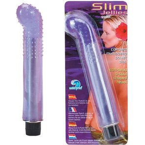  Водонепроницаемый фиолетовый массажер G-точки SLIM JELLY G-SPOT VIBRATOR 15,2 см 