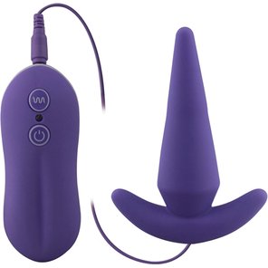  Вибростимулятор пурпурного цвета Probe Vibrating Anal Plug для анальной стимуляции 