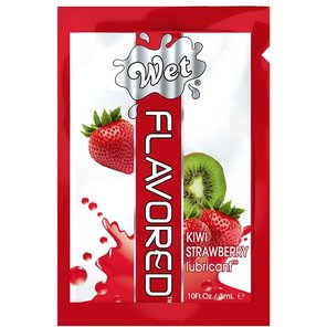  Лубрикант Wet Flavored Kiwi Strawberry с ароматом киви и клубники 3 мл 