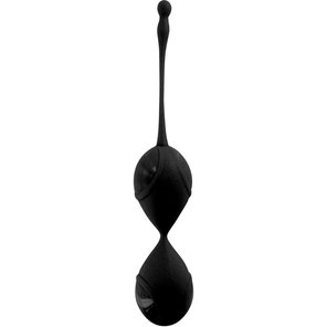  Чёрные силиконовые вагинальные шарики Fascinate 