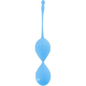  Голубые силиконовые вагинальные шарики Fascinate 