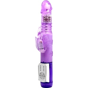  Фиолетовый вибратор хай-тек Butterfly Prince 24 см 