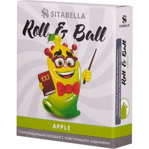  Стимулирующий презерватив-насадка Roll Ball Apple 