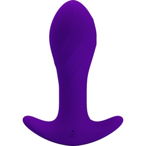  Фиолетовая анальная втулка с вибрацией 10,5 см 