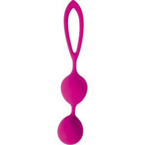  Ярко-розовые вагинальные шарики Cosmo с петелькой 