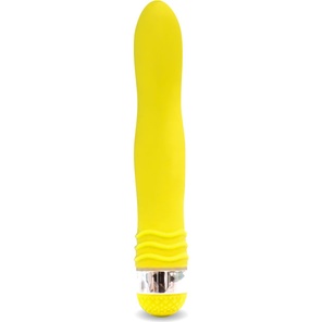  Желтый эргономичный вибратор Sexy Friend 17,5 см 