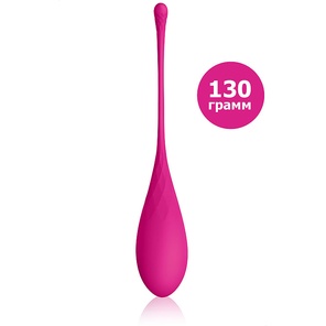  Ярко-розовый тяжелый каплевидный вагинальный шарик со шнурком 