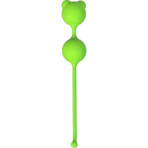  Зеленые вагинальные шарики A-Toys с ушками 