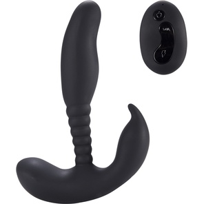  Черный стимулятор простаты Remote Control Anal Pleasure Vibrating Prostate Stimulator 13,5 см 