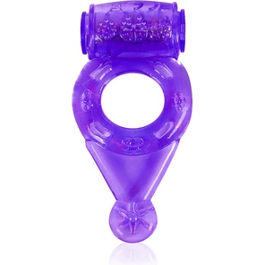  Фиолетовое эрекционное виброкольцо с шипиками 