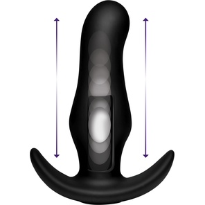  Черная анальная вибропробка Kinetic Thumping 7X Prostate Anal Plug 13,3 см 