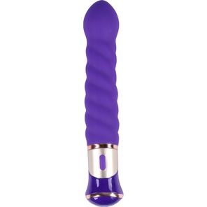  Фиолетовый спиралевидный вибратор 21 см 