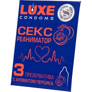  Презервативы с ароматом персика «Сексреаниматор» 3 шт 