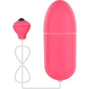  Розовое виброяйцо FUNKY EGG ON A WIRE 7,5 см 