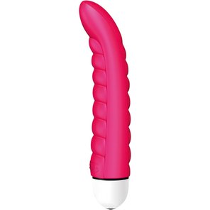 Розовый ребристый вибратор Joystick Sailor Comfort 18 см 