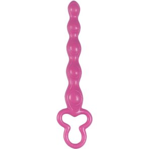 Розовая анальная цепочка Clover Anal Rod 18 см 