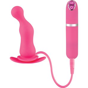  Розовая вибровтулка Dash Butt Plug With Mini Controller II 9 см 