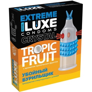  Стимулирующий презерватив Убойный бурильщик с ароматом тропических фруктов 1 шт 