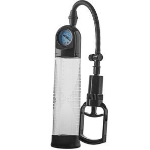  Прозрачная вакуумная помпа с манометром Deluxe Penis Pump 
