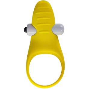  Желтое эрекционное виброкольцо Banana Ring 
