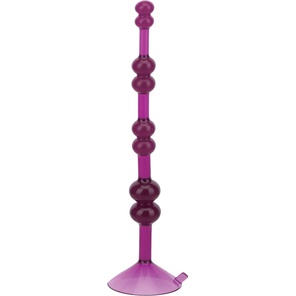  Фиолетовая анальная цепочка на присоске LOVE THROB PURPLE 17,8 см. 