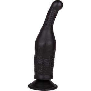  Чёрный анальный фаллоимитатор на присоске 16,5 см 