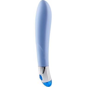  Голубой вибратор Lovely Vibes Elegant 18,5 см 