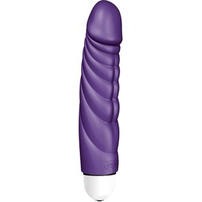  Фиолетовый рельефный вибратор Mr. Perfect Comfort 17,5 см 
