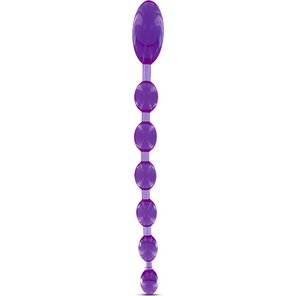  Фиолетовая анальная цепочка ANAL DILDO OVAL LUST 27,5 см 