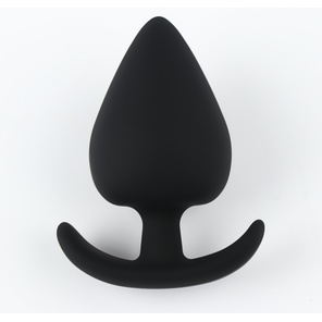  Черная силиконовая анальная пробка Soft-touch 6,7 см 