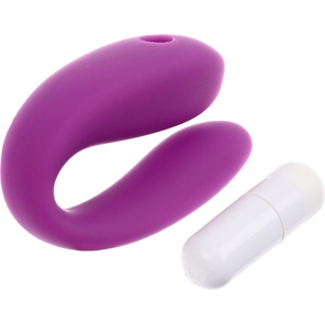  Фиолетовый стимулятор для пар с вибропулей 