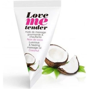  Съедобное согревающее массажное масло Love Me Tender Cocos с ароматом кокоса 10 мл 