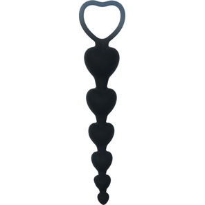  Черная анальная цепочка-елочка «Оки- Чпоки» 18,5 см 