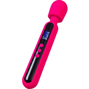  Ярко-розовый wand-вибратор Mashr 23,5 см 