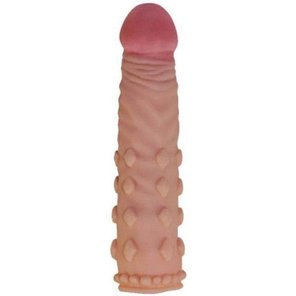  Телесная насадка-фаллос Super-Realistic Penis 18 см 