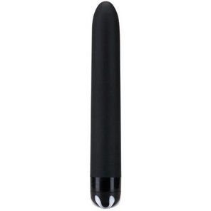  Черный гладкий вибромассажер Aqua Silk 15,5 см 