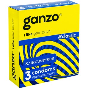  Классические презервативы с обильной смазкой Ganzo Classic 3 шт 