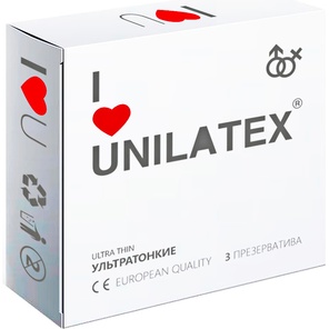 Ультратонкие презервативы Unilatex Ultra Thin 3 шт 