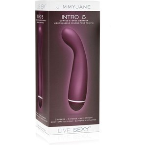  Фиолетовый вибромассажер Intro 6 Purple для G-массажа 17 см 