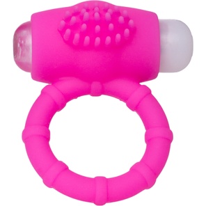  Розовое эрекционное виброкольцо A-toys 