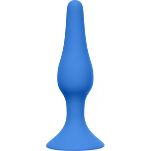  Синяя анальная пробка Slim Anal Plug XL 15,5 см 