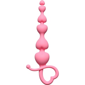  Розовая анальная цепочка Begginers Beads 18 см 