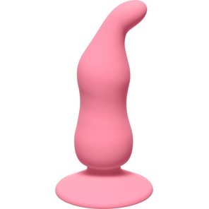 Розовая анальная пробка Waved Anal Plug Pink 11 см 
