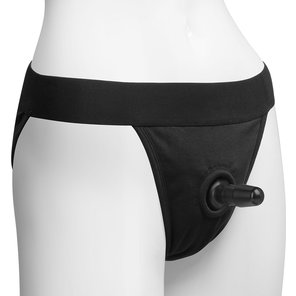  Трусики с плугом Vac-U-Lock Panty Harness with Plug Full Back S/M 
