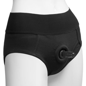  Трусики-брифы с плугом Vac-U-Lock Panty Harness with Plug Briefs S/M 