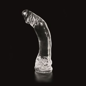  Прозрачный фаллос-гигант Dark Crystal Dennis 35 см 