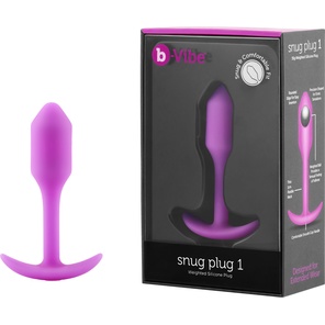  Розовая пробка для ношения B-vibe Snug Plug 1 9,4 см 