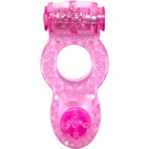  Розовое эрекционное кольцо с вибрацией Rings Ringer 
