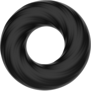  Чёрное эластичное эрекционное кольцо Super Soft 