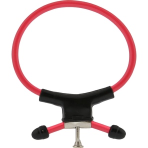  Красно-чёрное эрекционное кольцо с утяжкой RING OF POWER ADJUSTABLE RING 